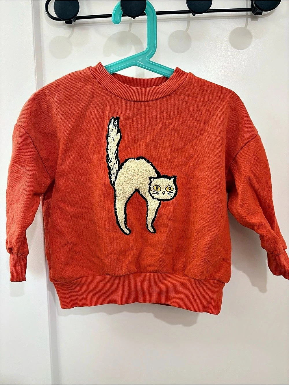 Mini Rodini Cat Sweatshirt Orange 1.5 - 3Y